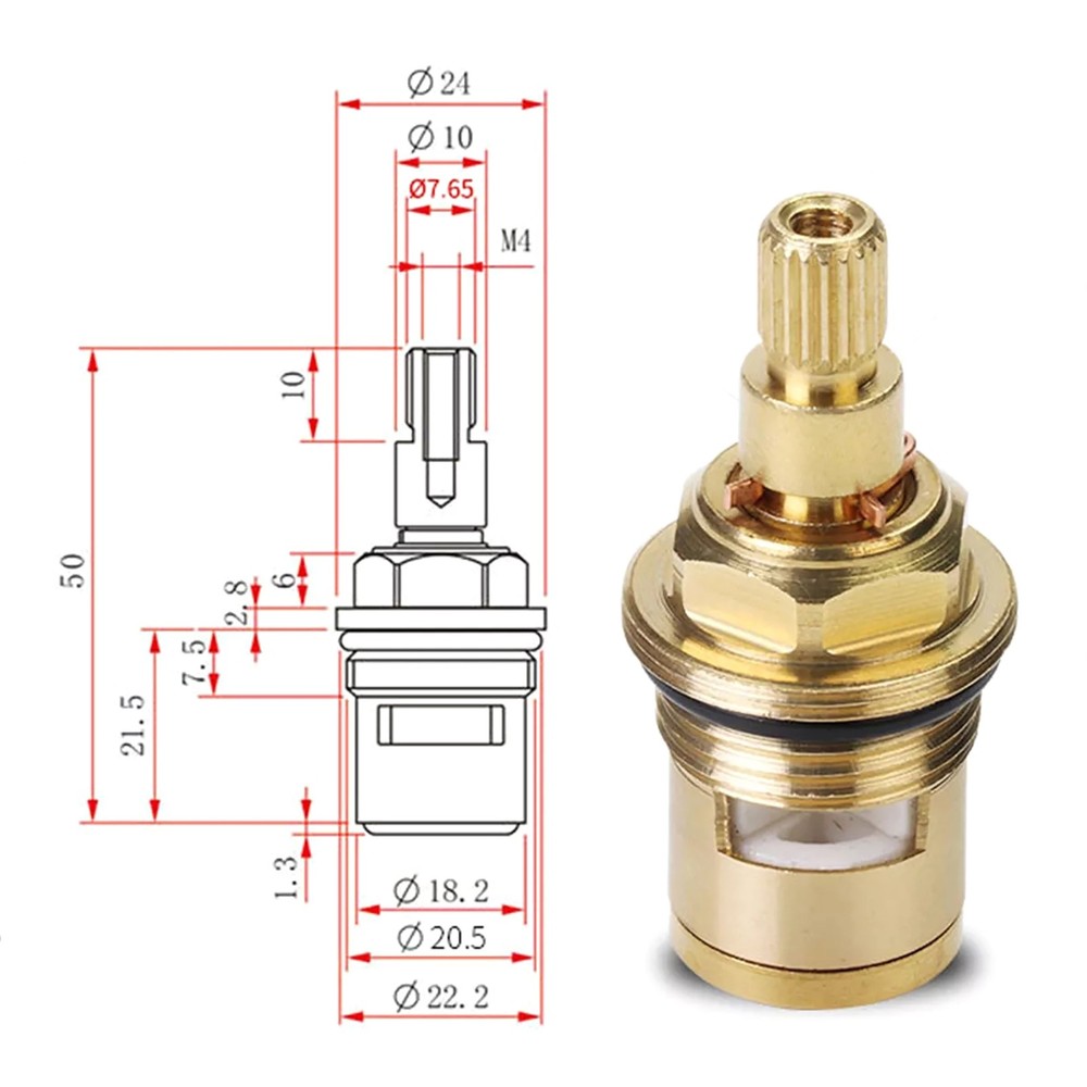2Pcs Replacement Tap Cartridge Valve Kitchen Basin G 1/2 thread