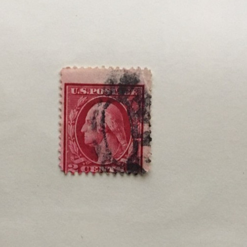 2 cent Perf. Shifted up Freak Washington Stamp red used