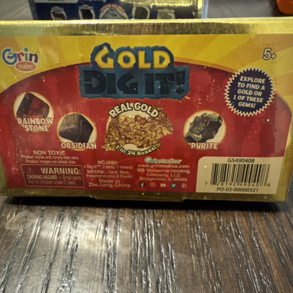 Grin Dig It Science Toy Gold & Diamond 2 Boxes