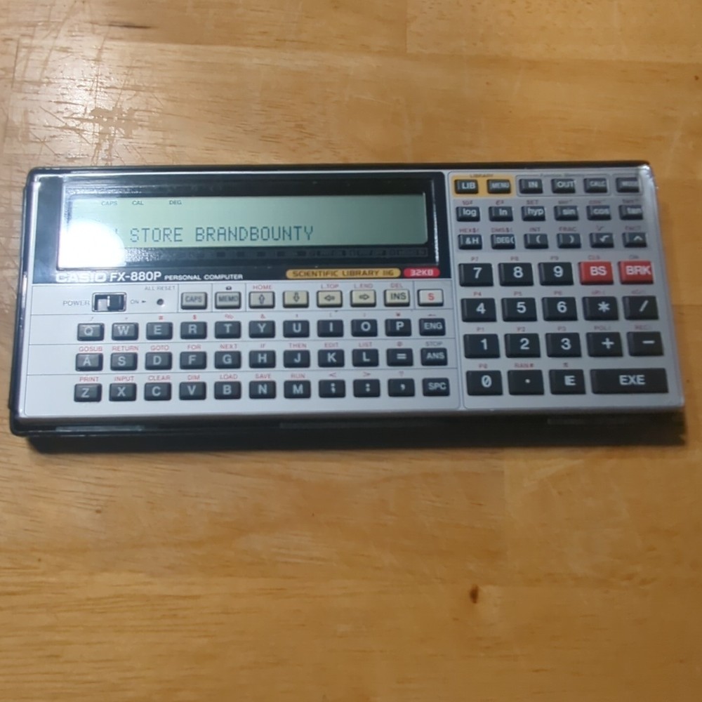 CASIO FX-880P Personal Computer Calculator 116 lib 32k Basic - Works (Vintage)