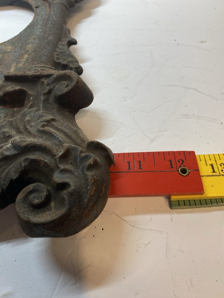 Vintage Cast Iron Mantle Clock Face