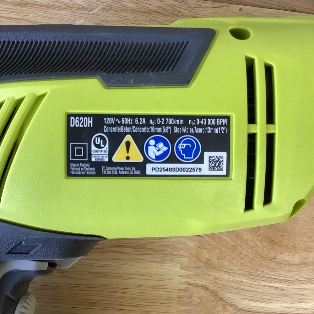 Ryobi D620H 5/8 inch Variable Speed Reversible Hammer Drill