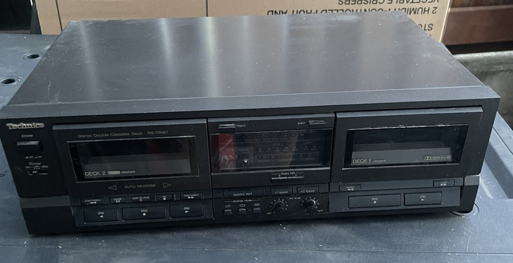 Technics RS-TR167 Stereo Double Cassette Deck Dolby NR Auto Reverse WORKS TESTED