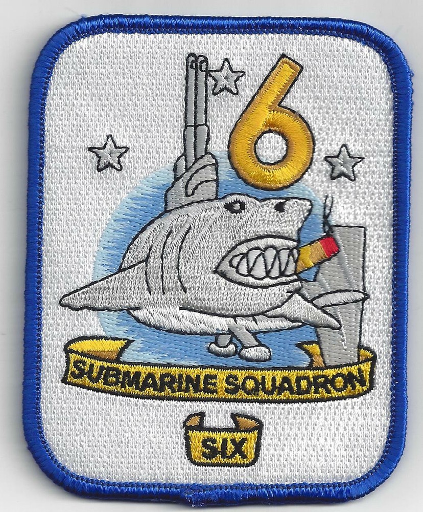 Submarine Squadron Six (SubRon 6) Shark Sub Smoking Cigar c7274