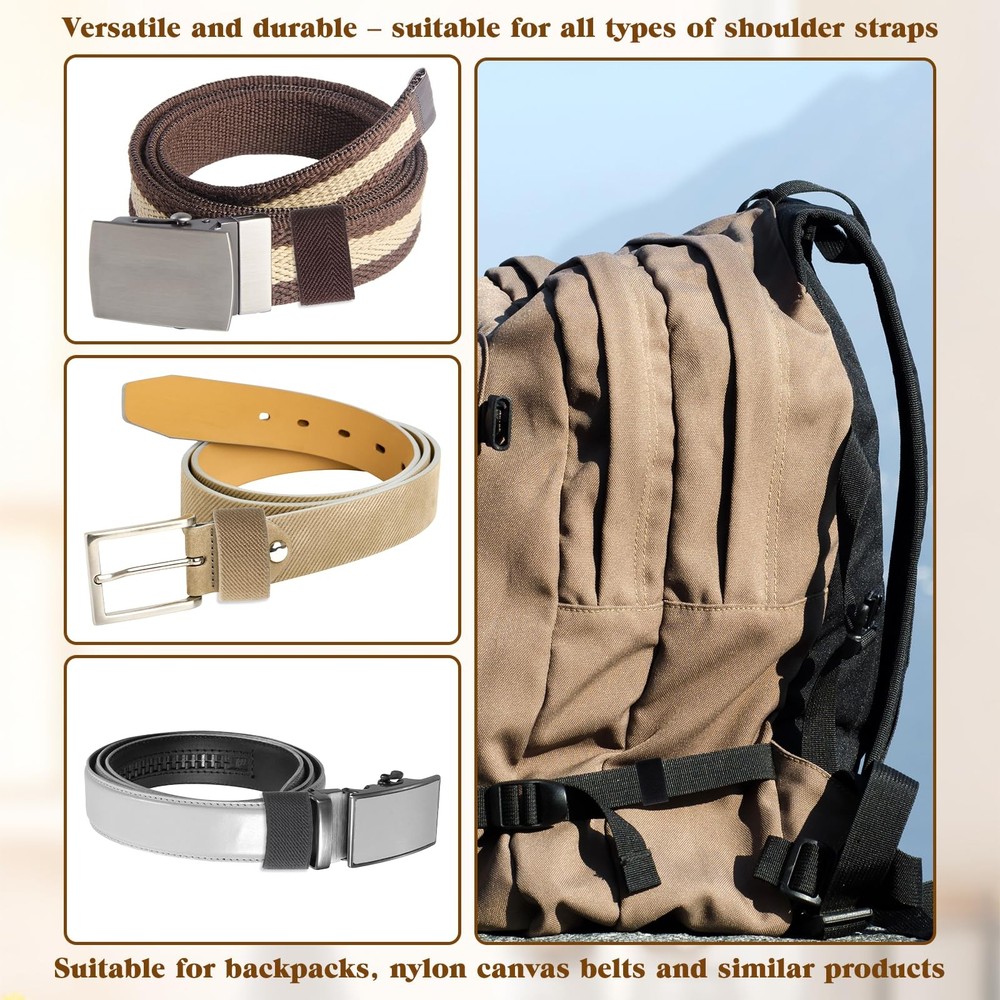 12 Pack Belt Retainer Loop Keepers Backpack Straps Holder Elastic Band Nylon ...