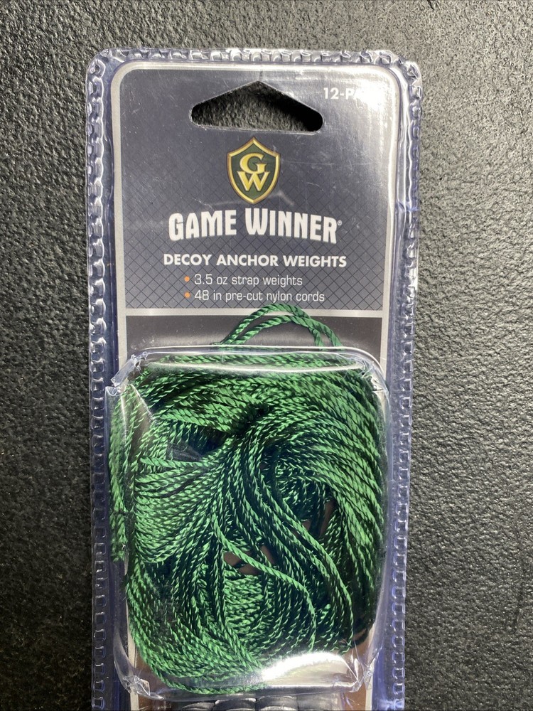 GAME WINNER DECOY ANCHOR WEIGHTS 12 PACK 3.5 STRAP WEIGHTS
