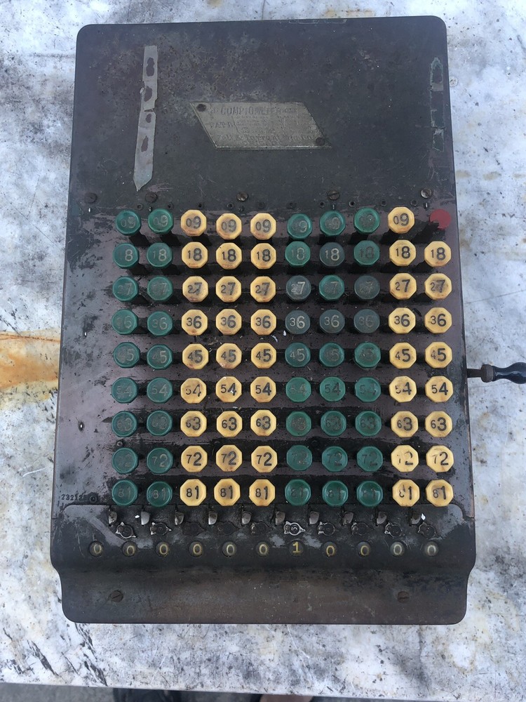 Vintage Comptometer Adding Machine Felt And Tarrant Mfg Co Chicago