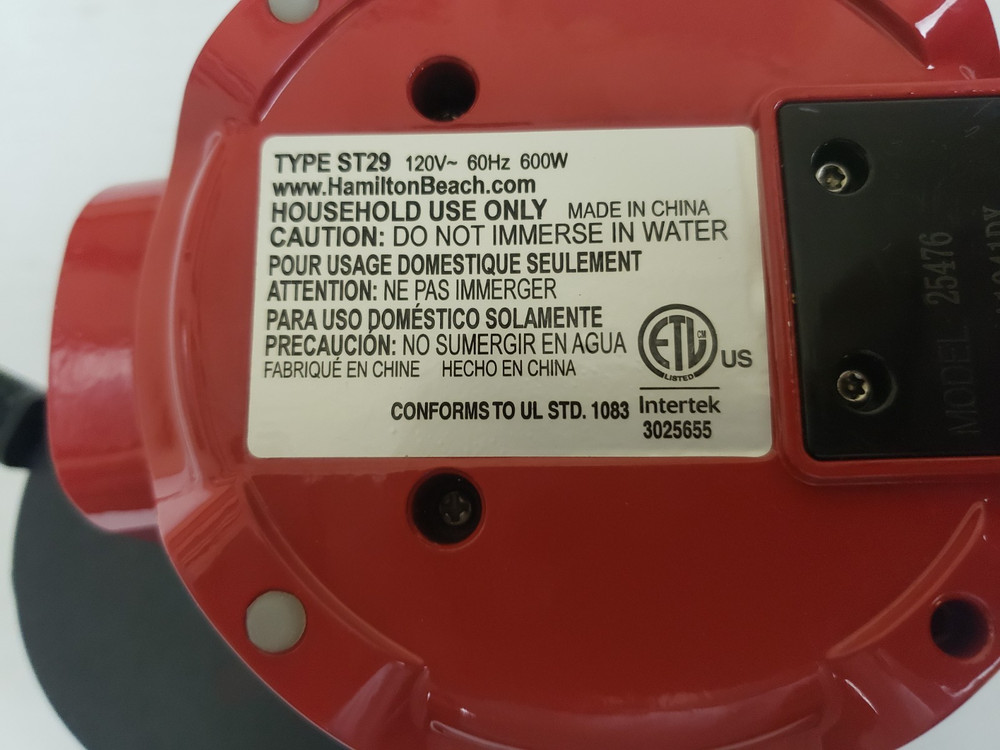 Hamilton Beach Electric Breakfast Sandwich Maker ST29 Red