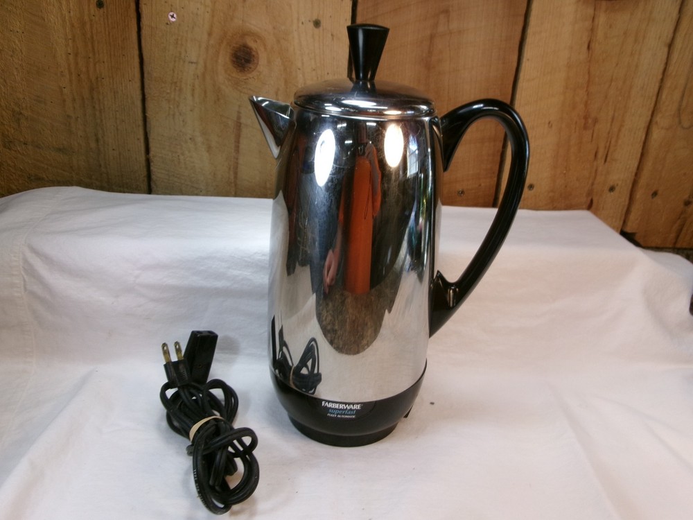 Vintage Farberware Superfast Fully Automatic Percolator Coffee Maker  ~ Untested