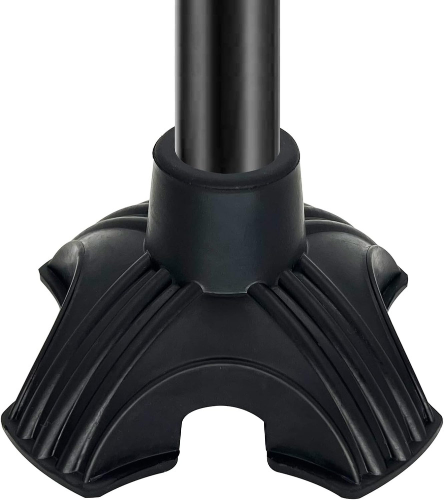 Cane Tips - 1 Inch Heavy Duty Rubbers Self Standing Quad Base Replacement W