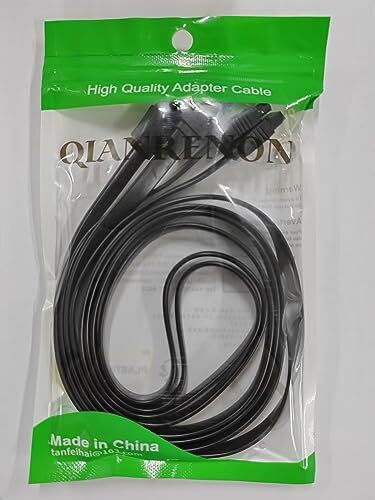 2PCS 39.37" SATA III 6Gbps Cable Flat Angle Locking Latch for HDD SSD Black