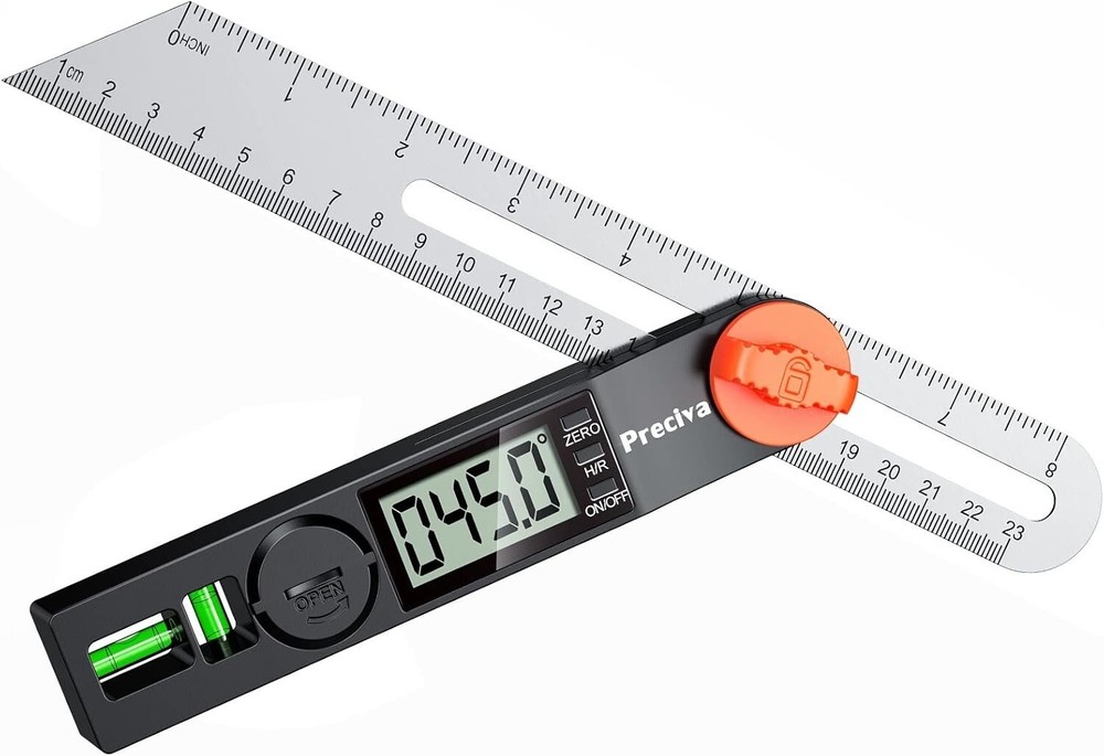 Digital Angle Finder Protractor, Preciva Digital Protractor 7 inch / 400mm St...