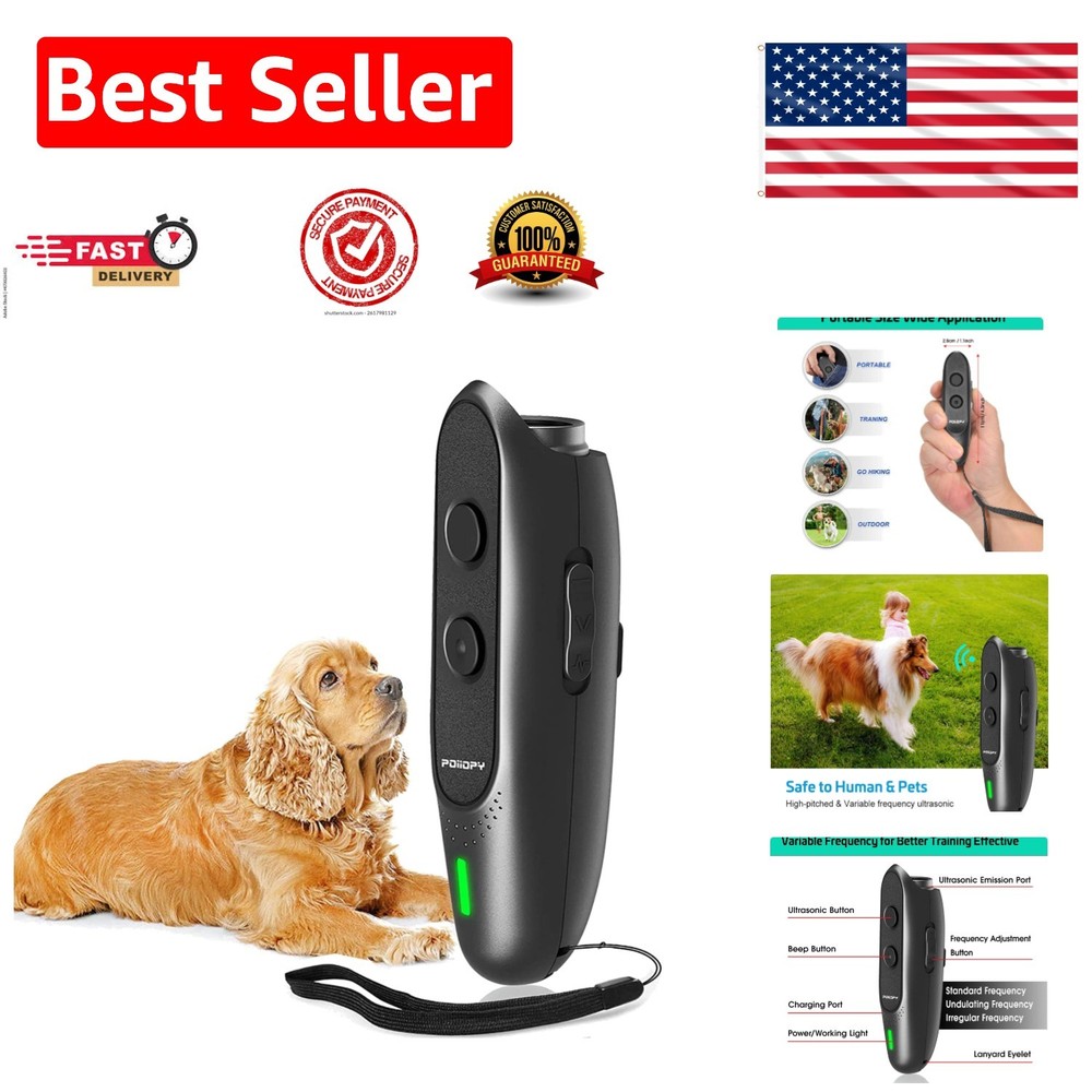 Rechargeable Ultrasonic Dog Bark Control Device - Safe & Effective Training Tool