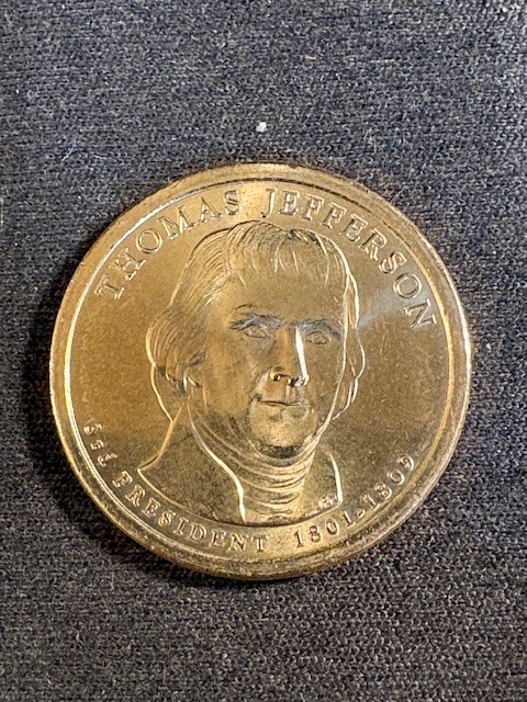 2007 D Thomas Jefferson Dollar AU