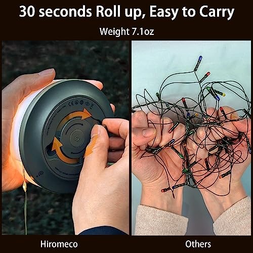 Camping Lights String, Outdoor String Light with 5 Lighting Modes, Quick 32.8ft