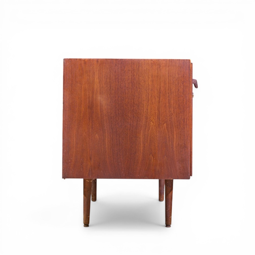 Jens Risom Mid Century Walnut and Brass Credenza