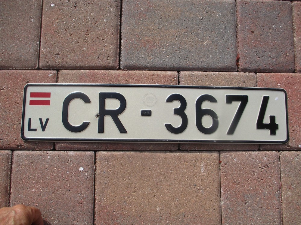 Latvia license plate # CR - 3674