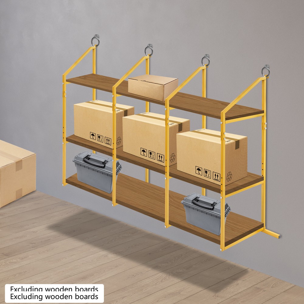 Heavy Duty 4 Pack of 3 Tier Shipping Container Shelf Brackets Container Shelves