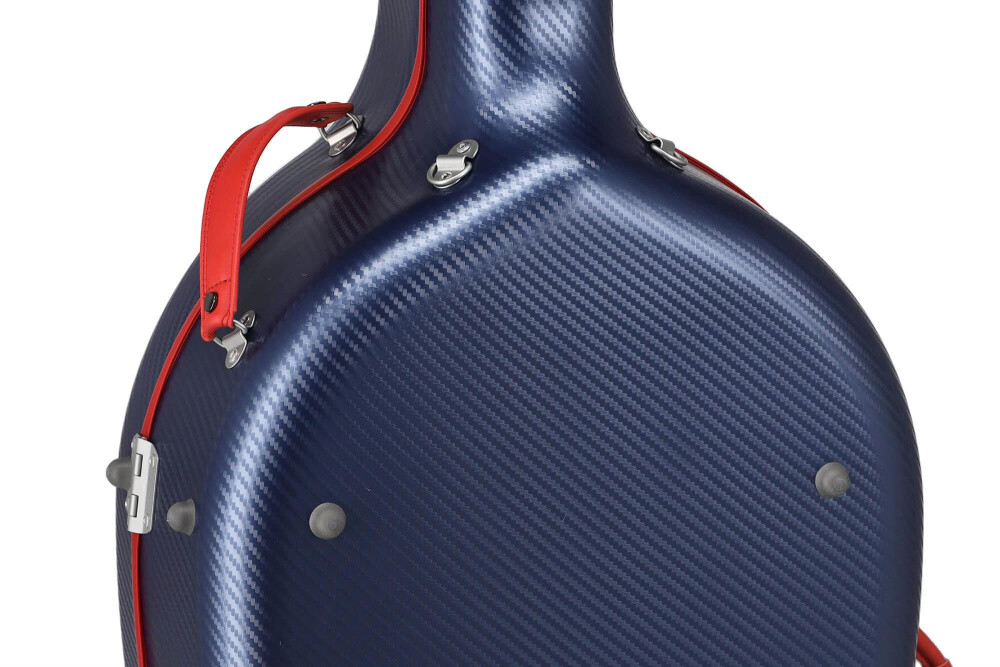 GEWApure cello case polycarbonate, model FUN, blue-red