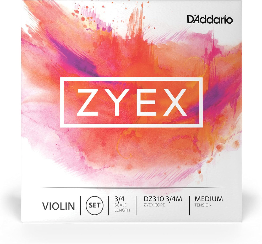 Zyex Violin String Set, 3/4 Scale, Medium Tension