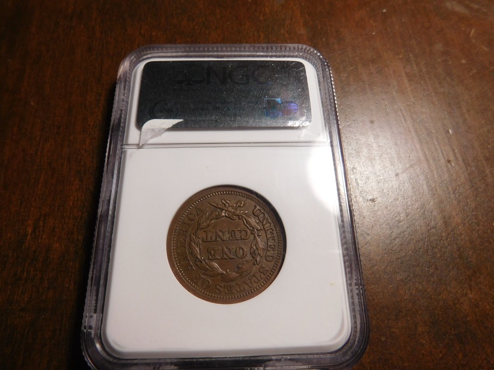 1853 LARGE CENT NGC MS63BN