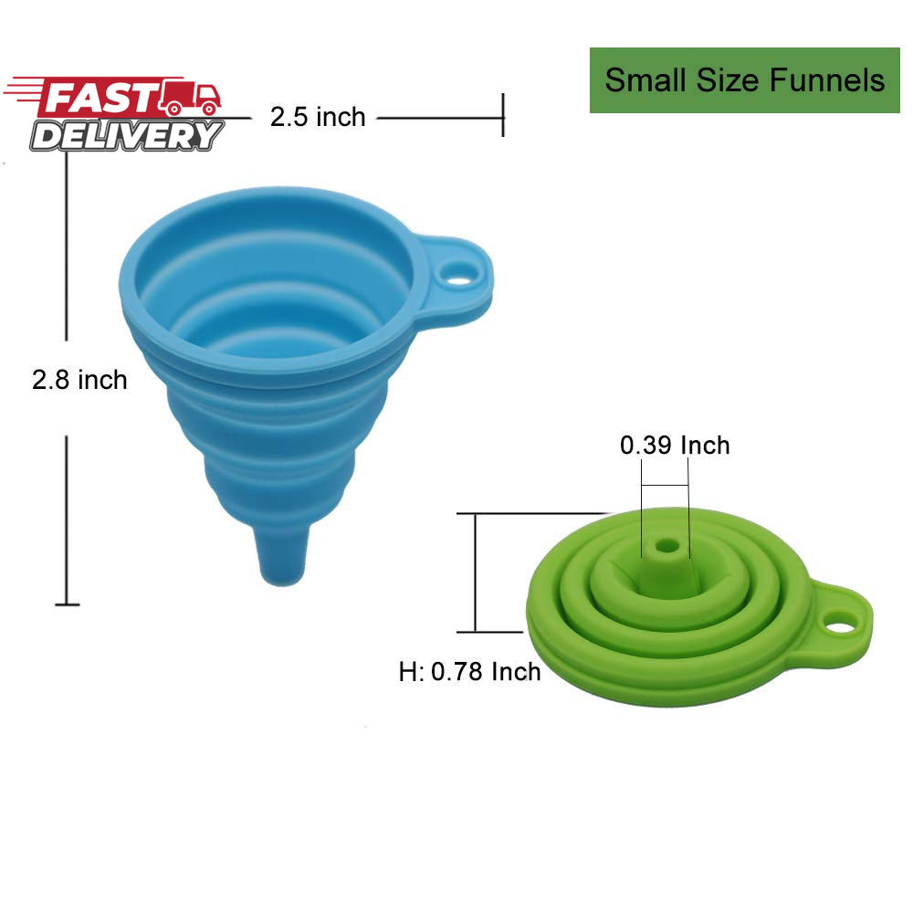 Kitchen Funnel Set 4 Pack Small And Large Kitchen Gadgets Accessories Foldable