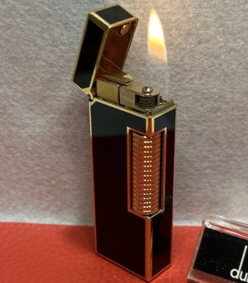 Overhauled Dunhill Rollagas lighter Black Gold without box