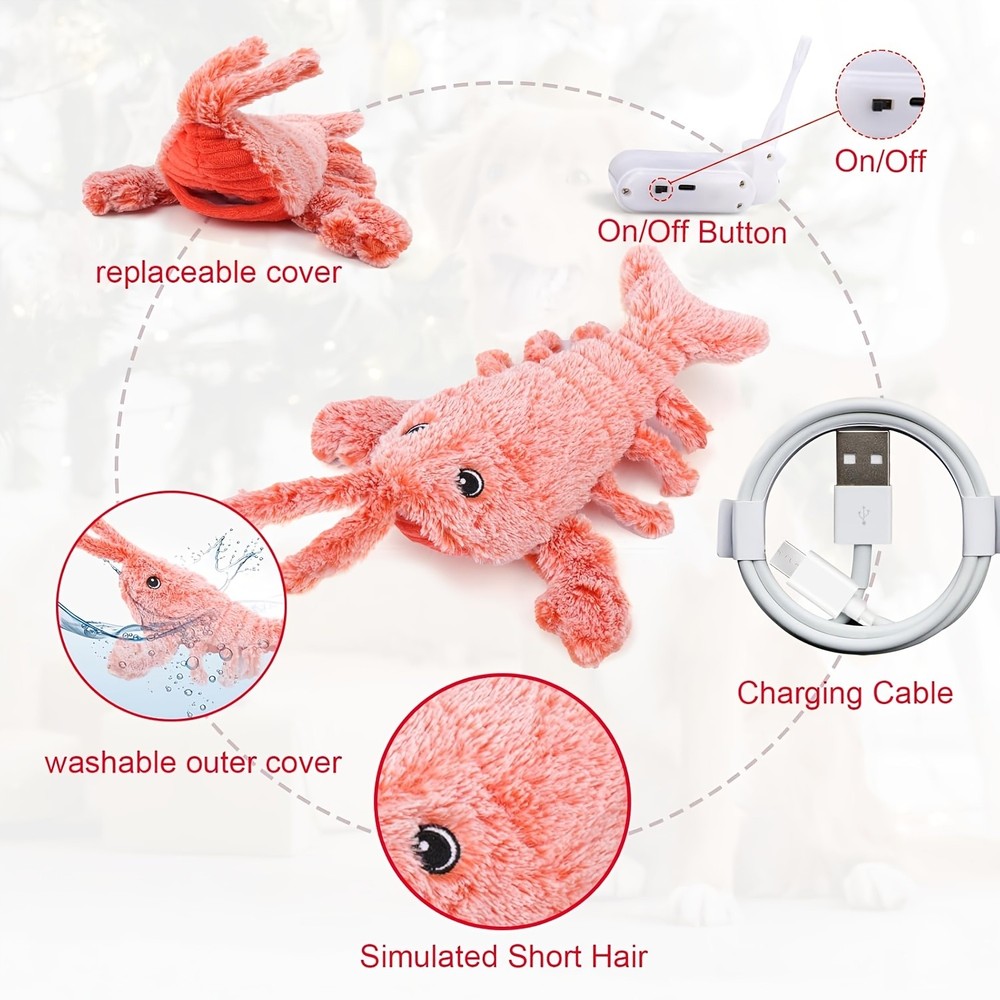 Electronic Gravity Jumping Shrimp Pet Toy