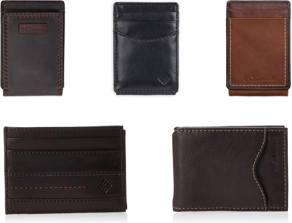 Columbia Men's Leather Front Pocket Wallet