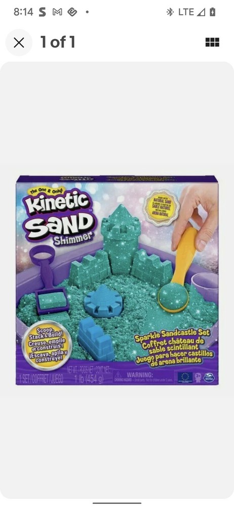 Kinetic Sand Shimmer New Sparkle sandcastle set
