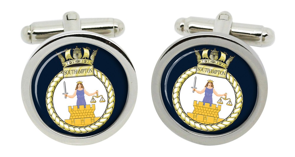 HMS Southampton, Royal Navy Cufflinks in Box
