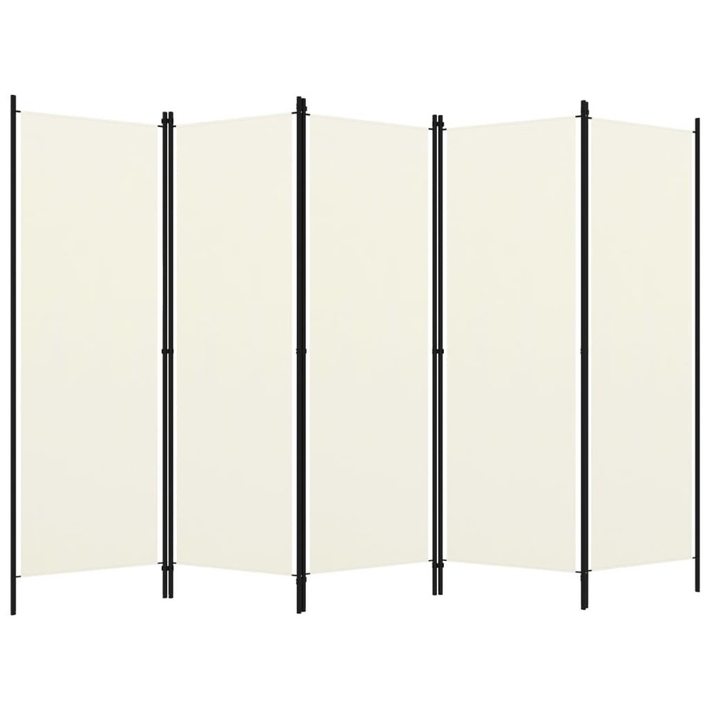 5-Panel Room Divider White 98.4"x70.9"