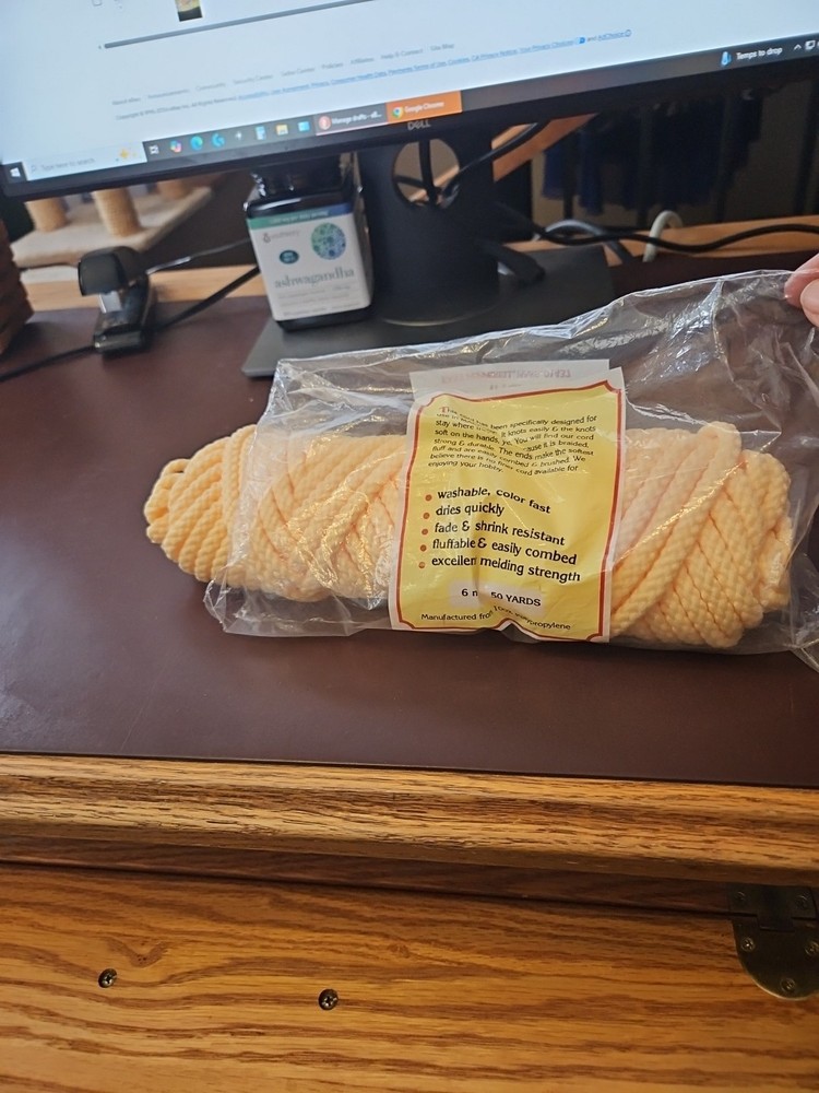 Macrame Cord 6mm 30 Yards - Beige