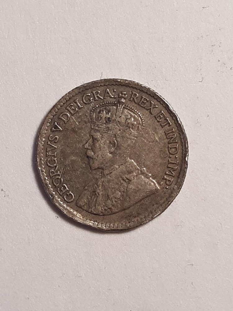 1919 Canadian Silver 5 Cent Fishscale