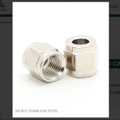 3/8 NUT STAINLESS STEEL # 3178