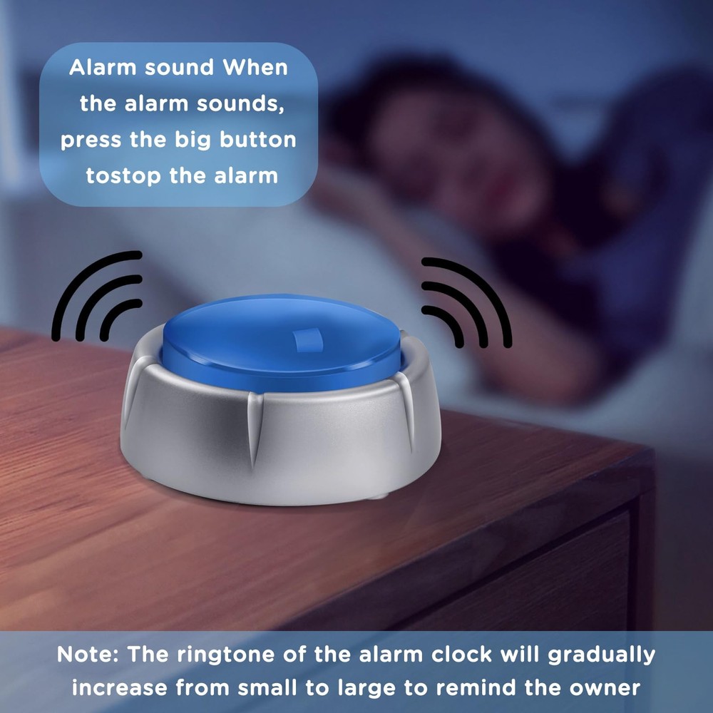 Talking Button Clock Talking Alarm Clock for Blind Talking Clock Volume Contr...