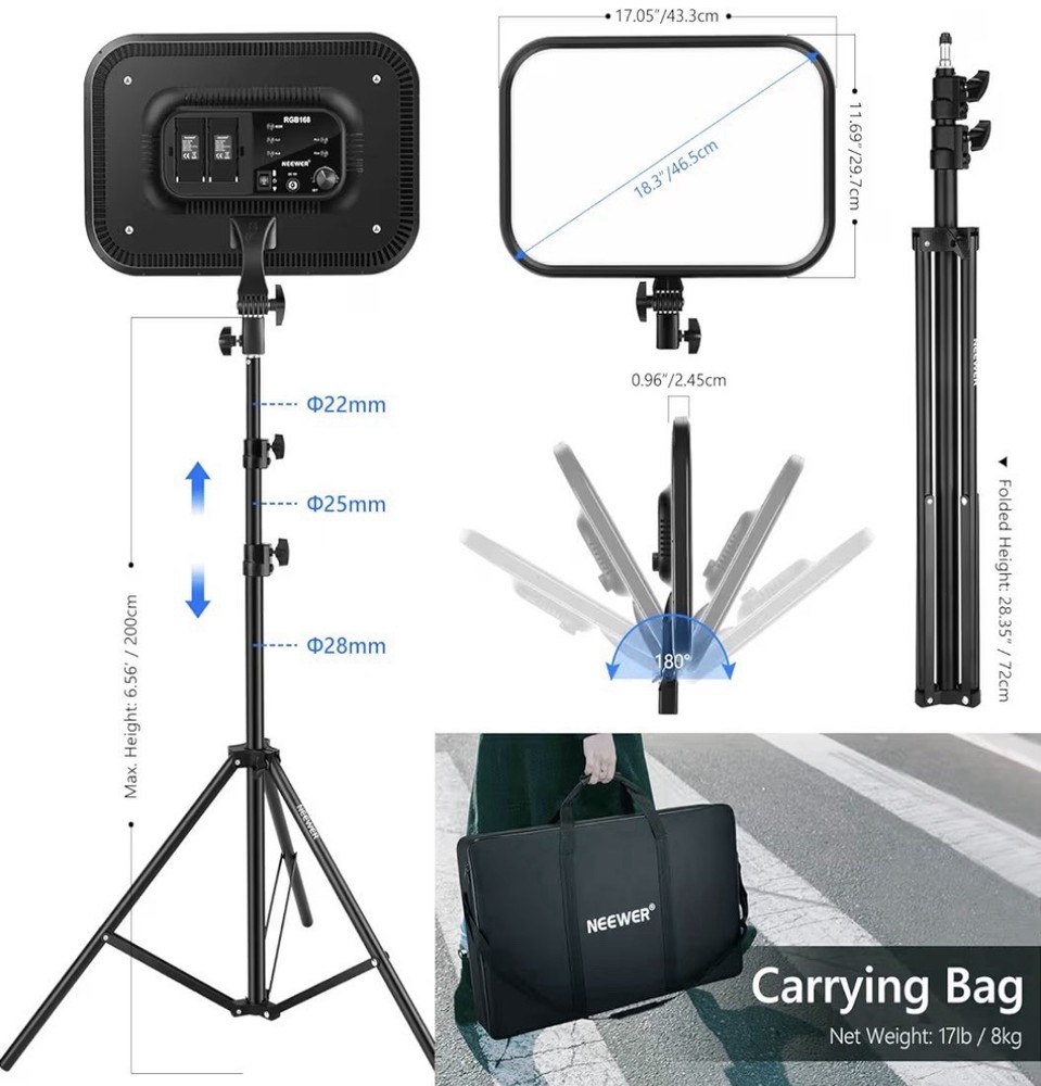 NEEWER RGB168 LED Video Panel Light