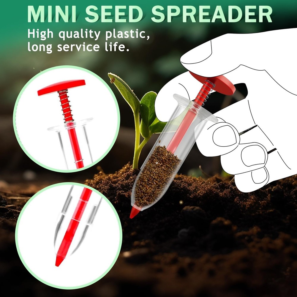 6 Pcs Mini Seed Spreader, Mini Sowing Seed Dispenser, Small Seed Planter Tool, M