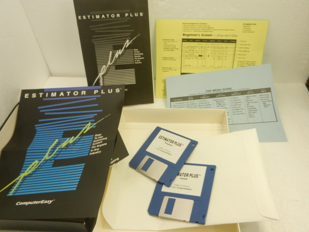 Estimator Plus IBM PC ComputerEasy Estimating Bidding Quoting System Software