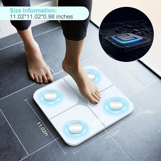 Smart Weight Body Fat Digital Bathroom Scale Bluetooth