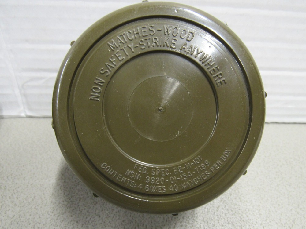 US Military Cold Climate Survival Kit Match Container Case Strike Anywhere NOS