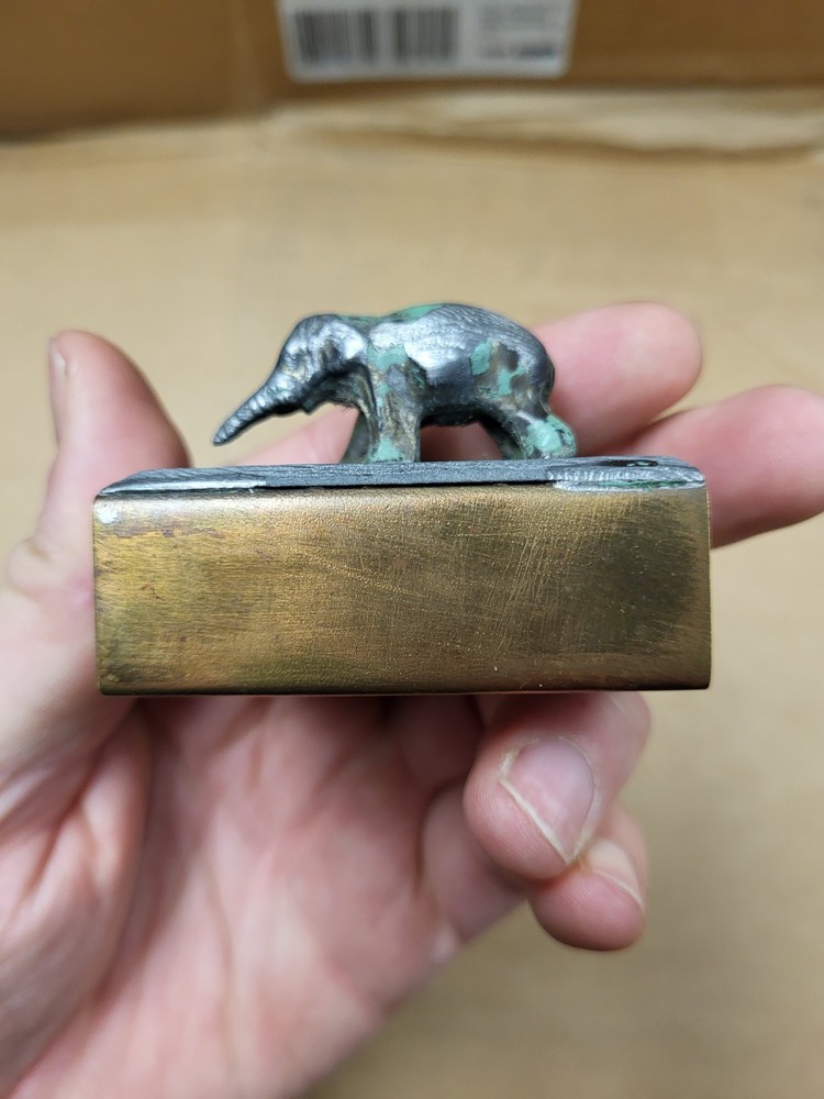 Antique Elephant Matchbox Holder