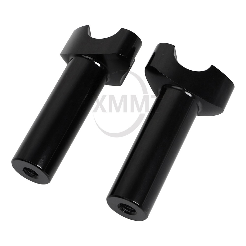 Black 4.5" Handlebar Risers For Harley Softail Sportster Dyna FXDB Handlebar 1"