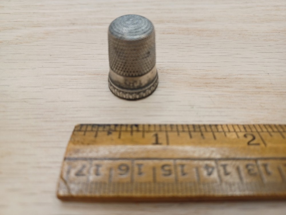 Vintage Sterling Silver Thimble #11 Priscilla Sewing Silver Thimble