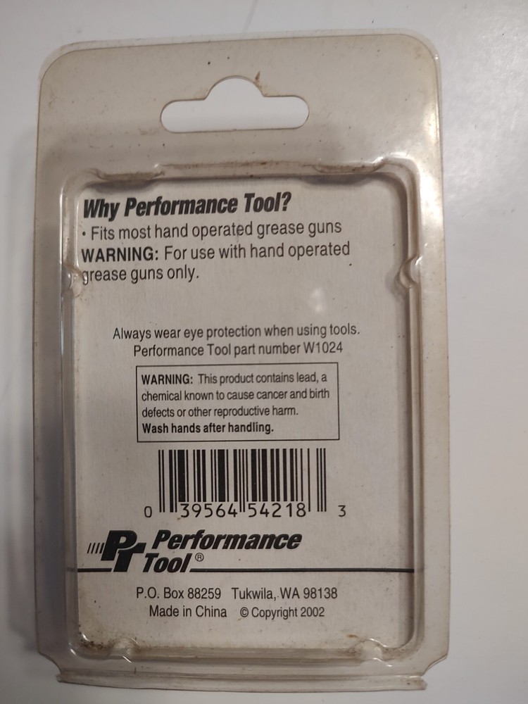 Performanc Tool Grease Fitting Assorted - Metric (Fits most grease guns) 4 pack