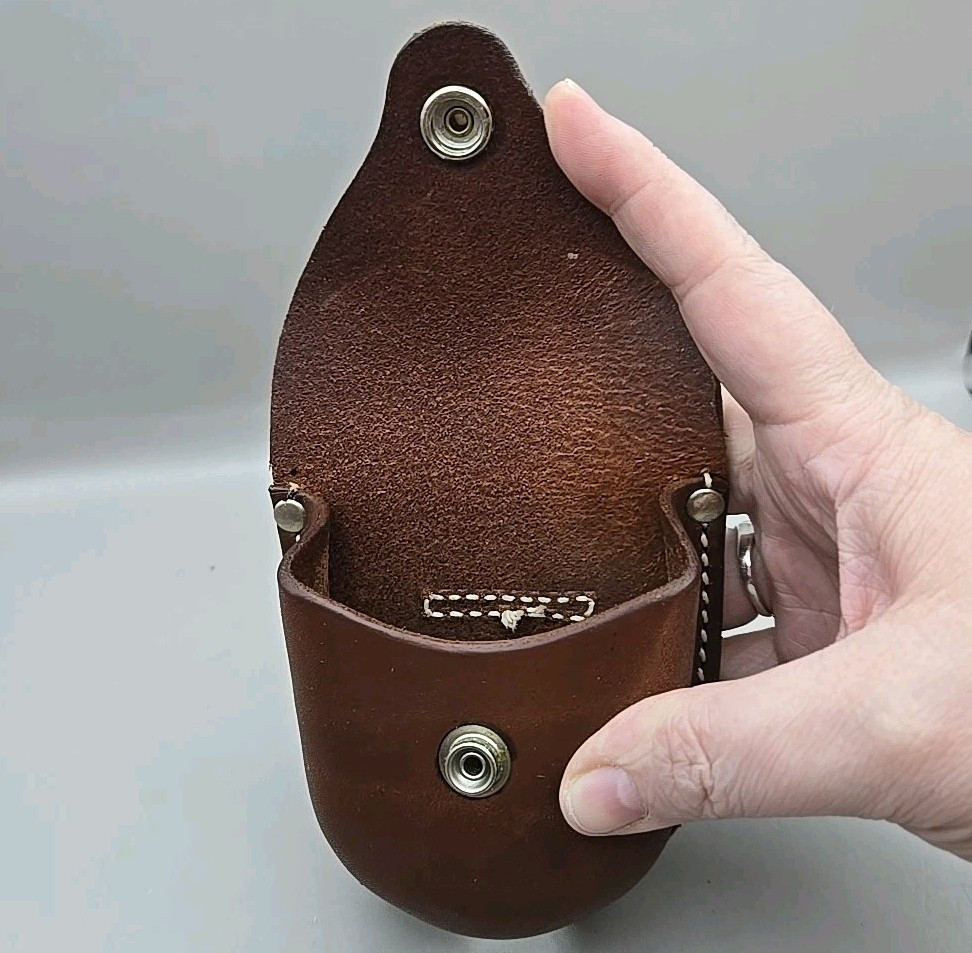 Genuine Leather Compass Case W/ Belt Loop & Push Hole Handmade 3.5"x3"
