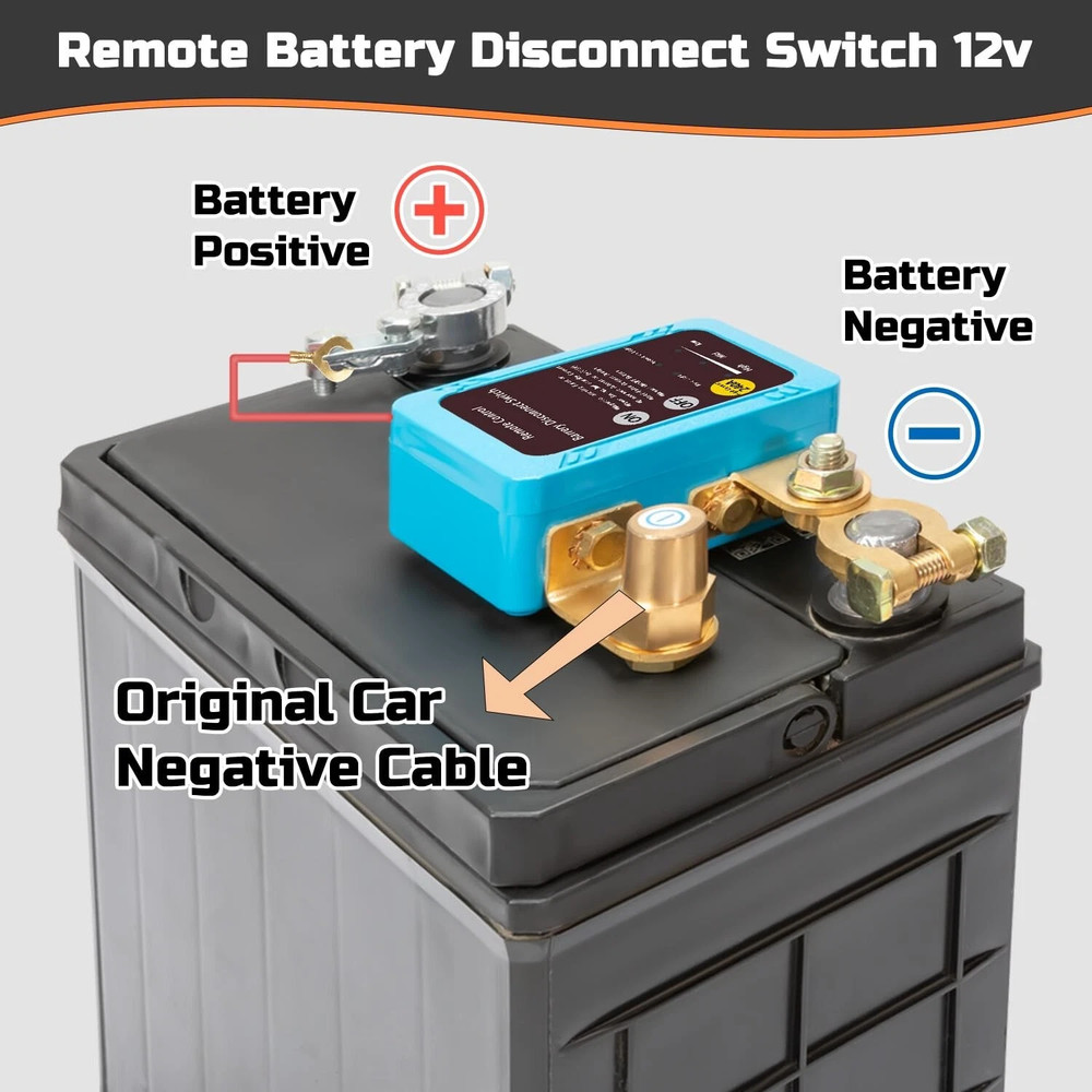 Remote Battery Disconnect Switch 12V/24V 240A Upgrade Smart Voltage Kill Switch