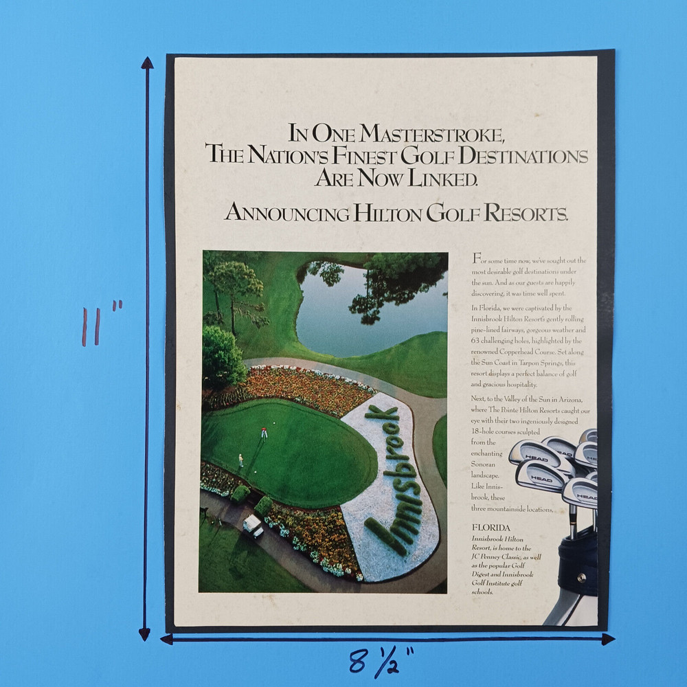 1994 Hilton Golf Resorts 2-Page Print Advertisement