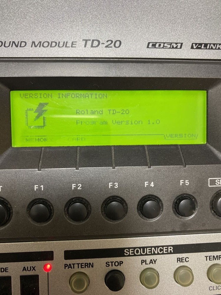 Roland Td-20 VDrum Percussion Sound Module Operation Confirmed