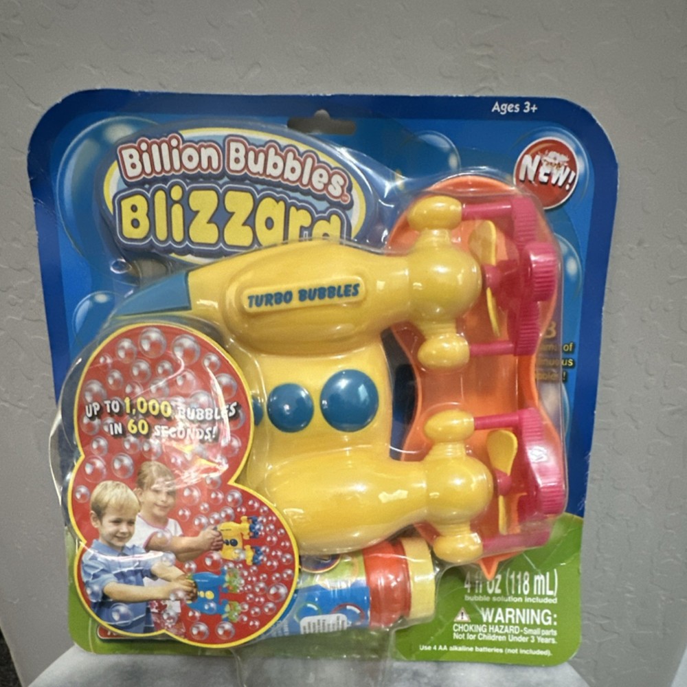 Billion Bubbles Blizzard Turbo Bubble Toy & Solution, Ages 3 & Up